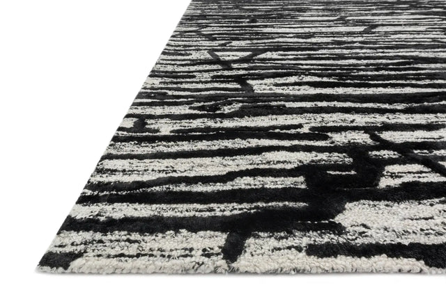 Loloi Juneau Jy-07 Ivory / Black Rugs - rug corner