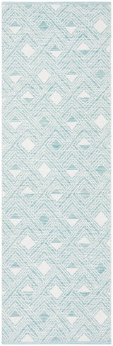 Safavieh Montauk 2'-3" x 7'-0" Rug in Aqua / Ivory