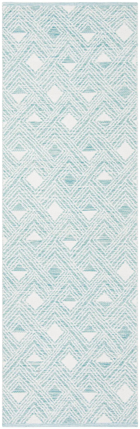 Safavieh Montauk 2'-3" x 7'-0" Rug in Aqua / Ivory