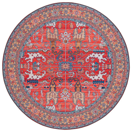 Safavieh Tucson 6'-0" x 6'-0" Rug in Rust / Navy