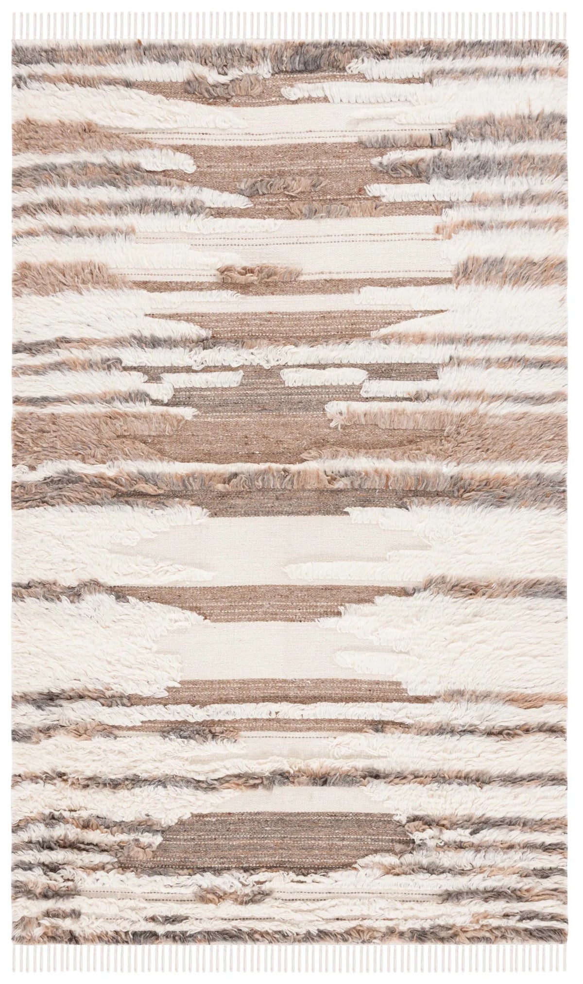 Safavieh Kenya 4'-0" x 6'-0" Rug in Ivory / Brown