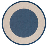 Safavieh Courtyard 6'-7" x 6'-7" Rug in Navy / Beige