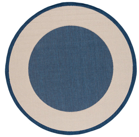 Safavieh Courtyard 6'-7" x 6'-7" Rug in Navy / Beige