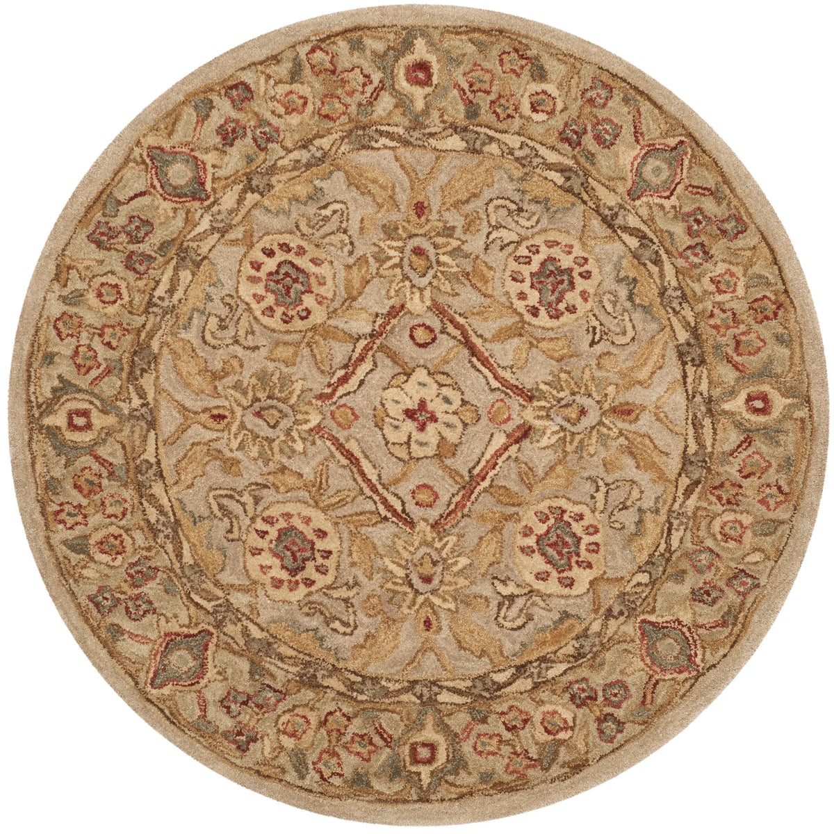 Safavieh Anatolia 4'-0" x 4'-0" Rug in Grey Beige / Sage