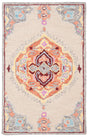 Safavieh Micro-Loop 2'-6" x 4'-0" Rug in Beige / Orange