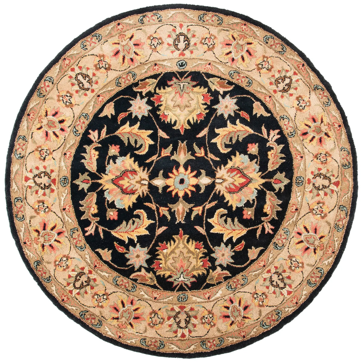 Safavieh Heritage 6'-0" x 6'-0" Rug in Black / Beige