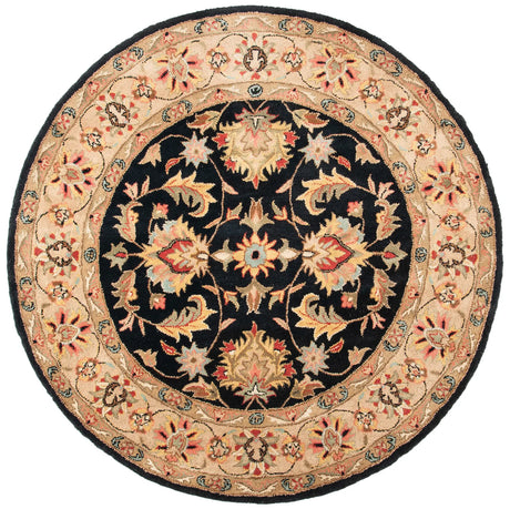 Safavieh Heritage 6'-0" x 6'-0" Rug in Black / Beige