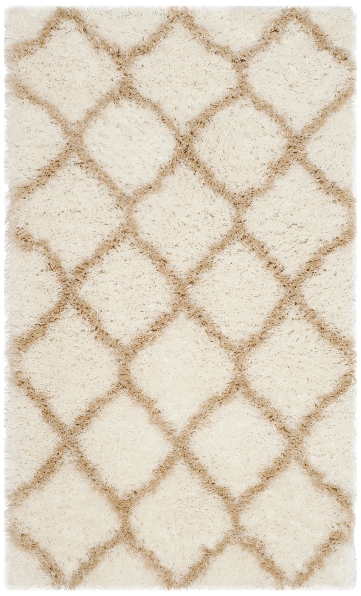 Safavieh Indie Shag 3'-0" x 5'-0" Rug in Ivory / Light Beige
