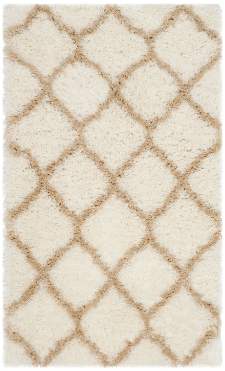 Safavieh Indie Shag 3'-0" x 5'-0" Rug in Ivory / Light Beige