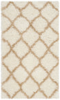 Safavieh Indie Shag 3'-0" x 5'-0" Rug in Ivory / Light Beige