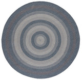 Safavieh Braided 5'-0" x 5'-0" Rug in Grey / Blue