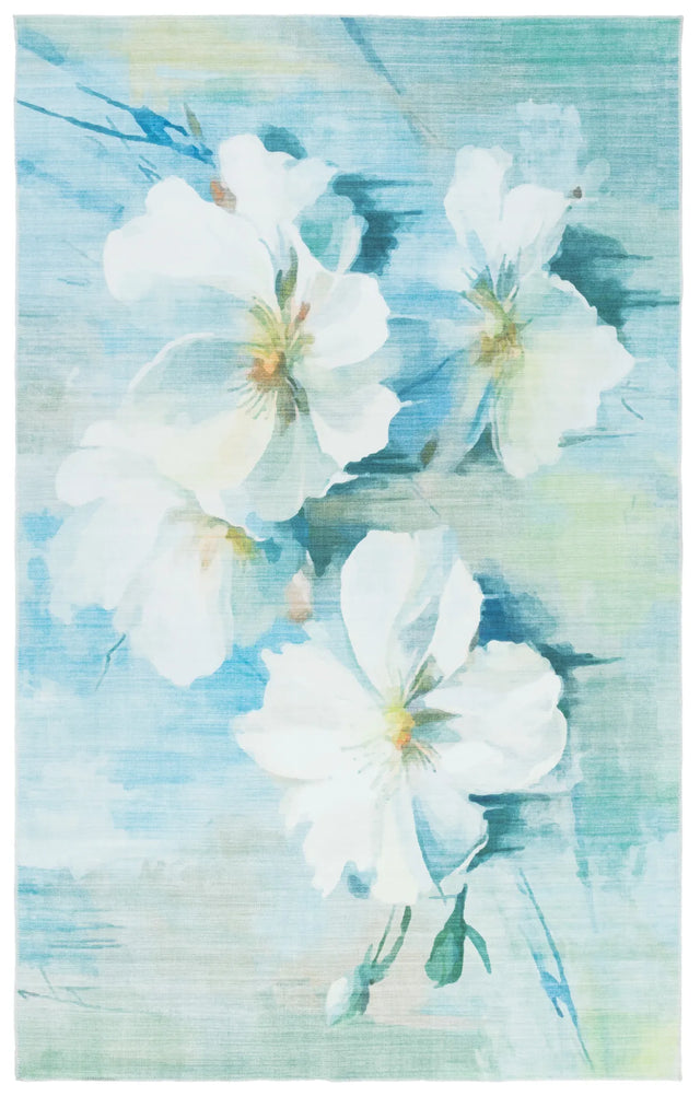 Safavieh Malibu 4'-0" x 6'-0" Rug in Light Blue / Ivory