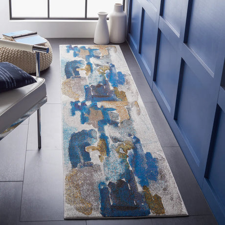 Safavieh Aria 2'-0" x 8'-0" Rug in Ivory / Navy