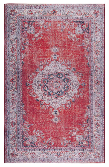 Safavieh Tucson 4'-0" x 6'-0" Rug in Red / Beige
