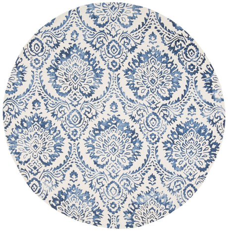 Safavieh Dip Dye 7'-0" x 7'-0" Rug in Blue / Ivory