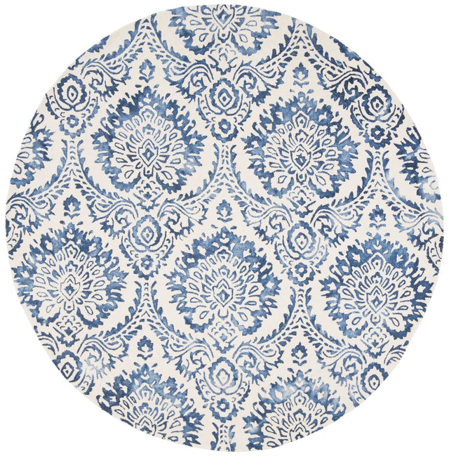 Safavieh Dip Dye 7'-0" x 7'-0" Rug in Blue / Ivory