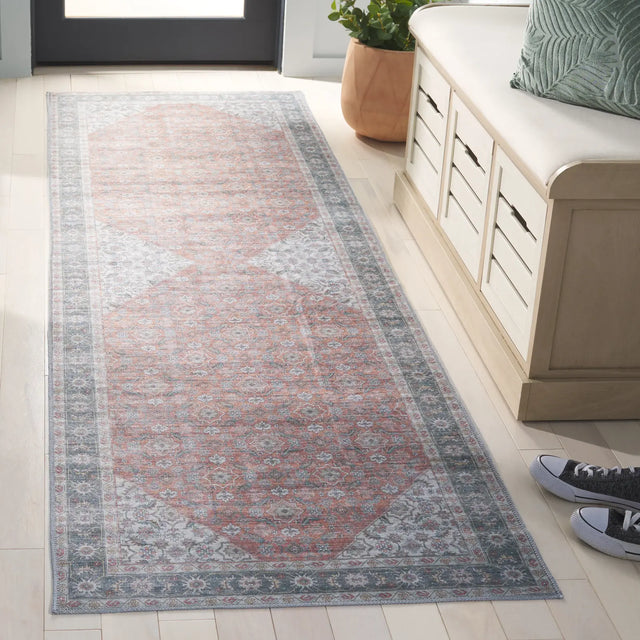 Safavieh Arizona 2'-6" x 8'-0" Rug in Rust / Olive