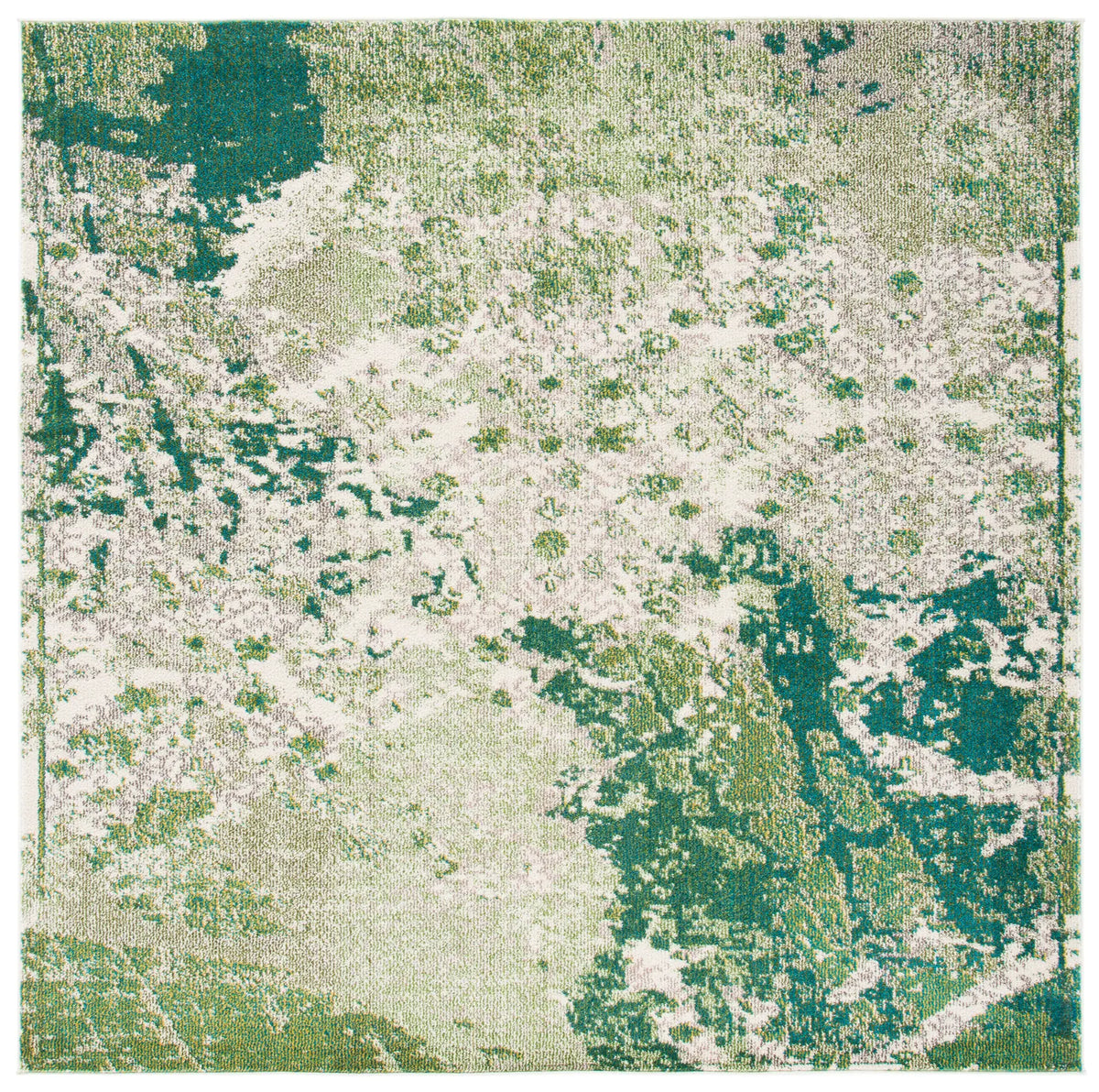 Safavieh Madison 6'-7" x 6'-7" Rug in Green / Ivory