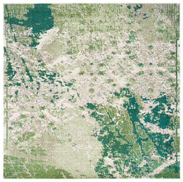 Safavieh Madison 6'-7" x 6'-7" Rug in Green / Ivory