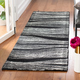 Safavieh Metro 2'-3" x 8'-0" Rug in Black / Ivory