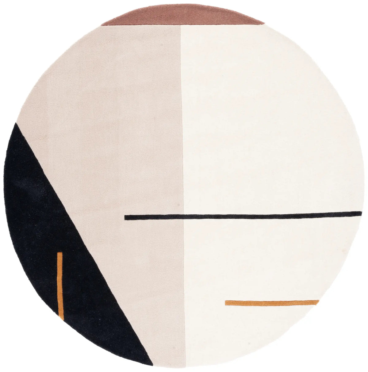 Safavieh Fifth Avenue 5'-0" x 5'-0" Rug in Ivory / Black