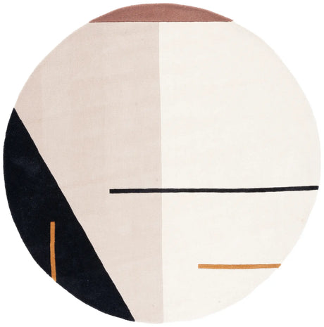 Safavieh Fifth Avenue 5'-0" x 5'-0" Rug in Ivory / Black