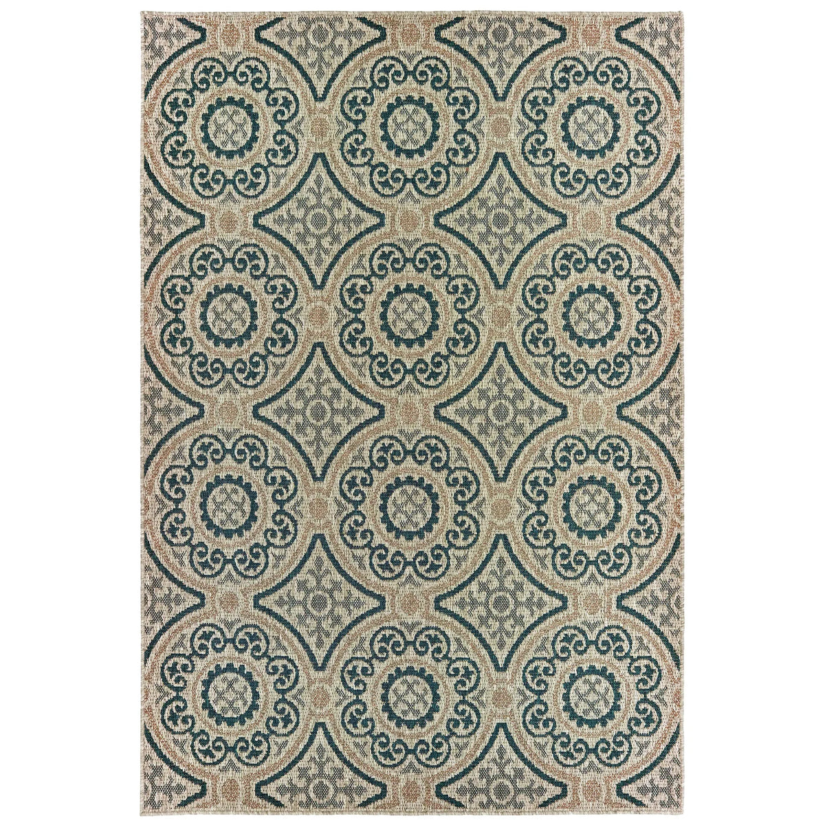 Oriental Weavers Sphinx Latitude 609X Grey / Blue Rugs - main flat