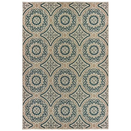 Oriental Weavers Sphinx Latitude 609X Grey / Blue Rugs - main flat