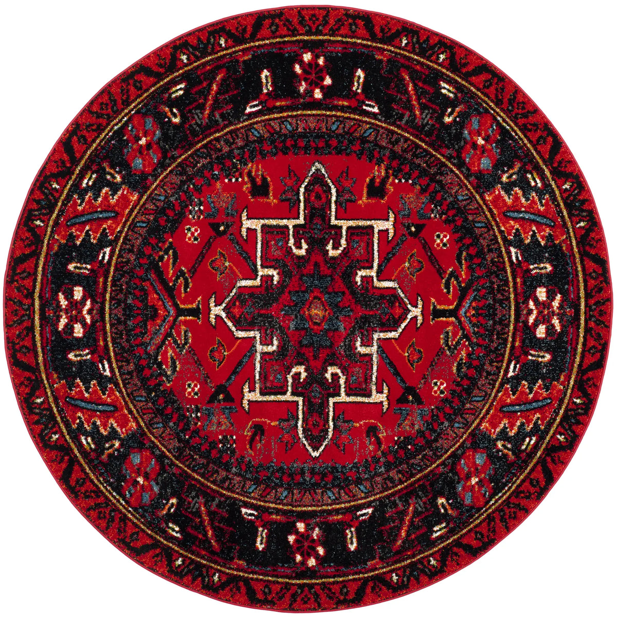 Safavieh Vintage Hamadan 10'-0" x 10'-0" Rug in Red / Multi