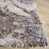 Safavieh Horizon Shag 800 5'-3" x 7'-7" Rug in Taupe / Blue