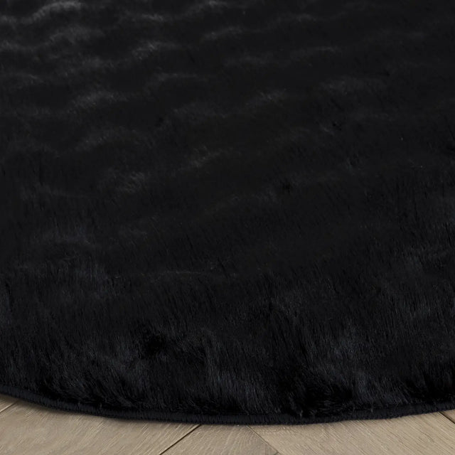 Safavieh Faux Rabbit Bubble 100 6'-0" x 6'-0" Rug in Black