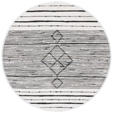 Safavieh Striped Kilim 6'-0" x 6'-0" Rug in Ivory / Black