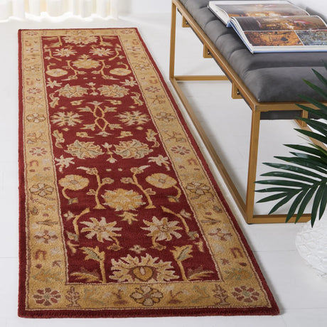 Safavieh Heritage 2'-3" x 10'-0" Rug in Red / Gold