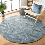 Safavieh Abstract 6'-0" x 6'-0" Rug in Blue / Black