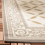 Safavieh Courtyard 4'-0" x 5'-7" Rug in Dark Beig / Beige