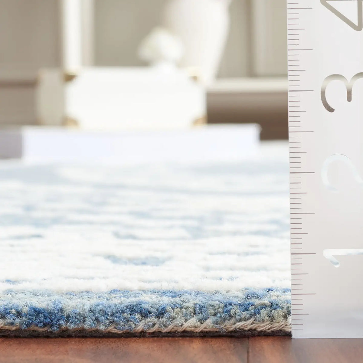 Safavieh Ebony 4'-0" x 6'-0" Rug in Ivory / Navy