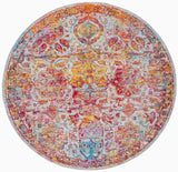 Safavieh Crystal 7'-0" x 7'-0" Rug in Light Blue / Orange