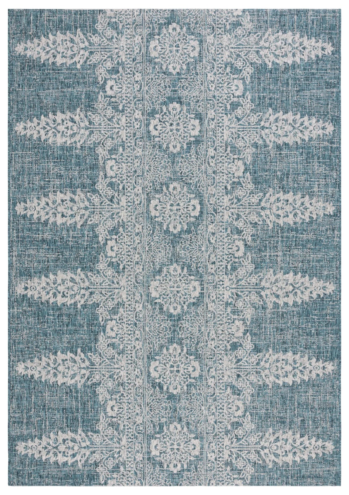 Safavieh Courtyard 6'-7" x 9'-6" Rug in Teal / Grey