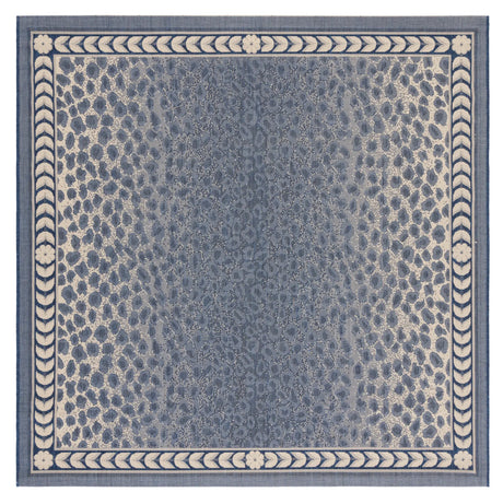 Safavieh Courtyard 6'-7" x 6'-7" Rug in Navy / Beige