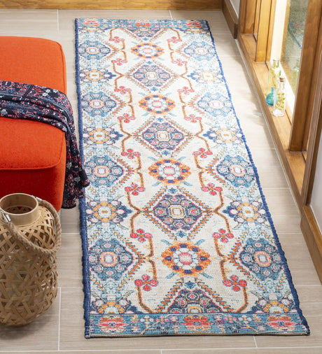 Safavieh Saffron 2'-3" x 8'-0" Rug in Cream / Blue