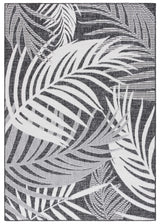 Safavieh Beach House 4'-0" x 6'-0" Rug in Charcoal / Ivory