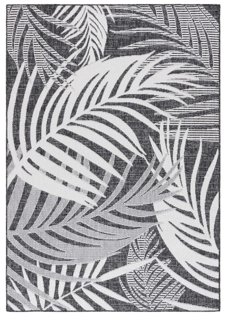 Safavieh Beach House 4'-0" x 6'-0" Rug in Charcoal / Ivory