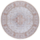 Safavieh Tucson 5'-0" x 5'-0" Rug in Light Grey / Rust