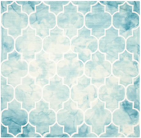 Safavieh Dip Dye 7'-0" x 7'-0" Rug in Turquoise / Ivory