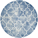 Safavieh Dip Dye 7'-0" x 7'-0" Rug in Blue / Ivory