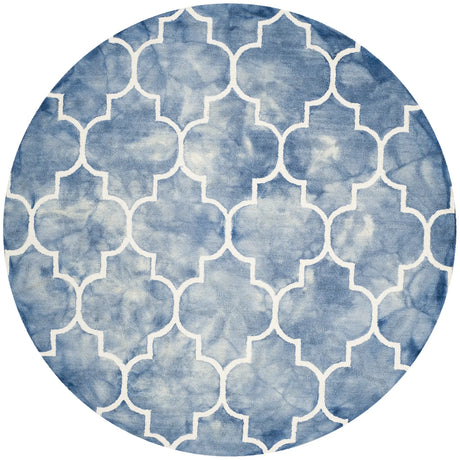 Safavieh Dip Dye 7'-0" x 7'-0" Rug in Blue / Ivory