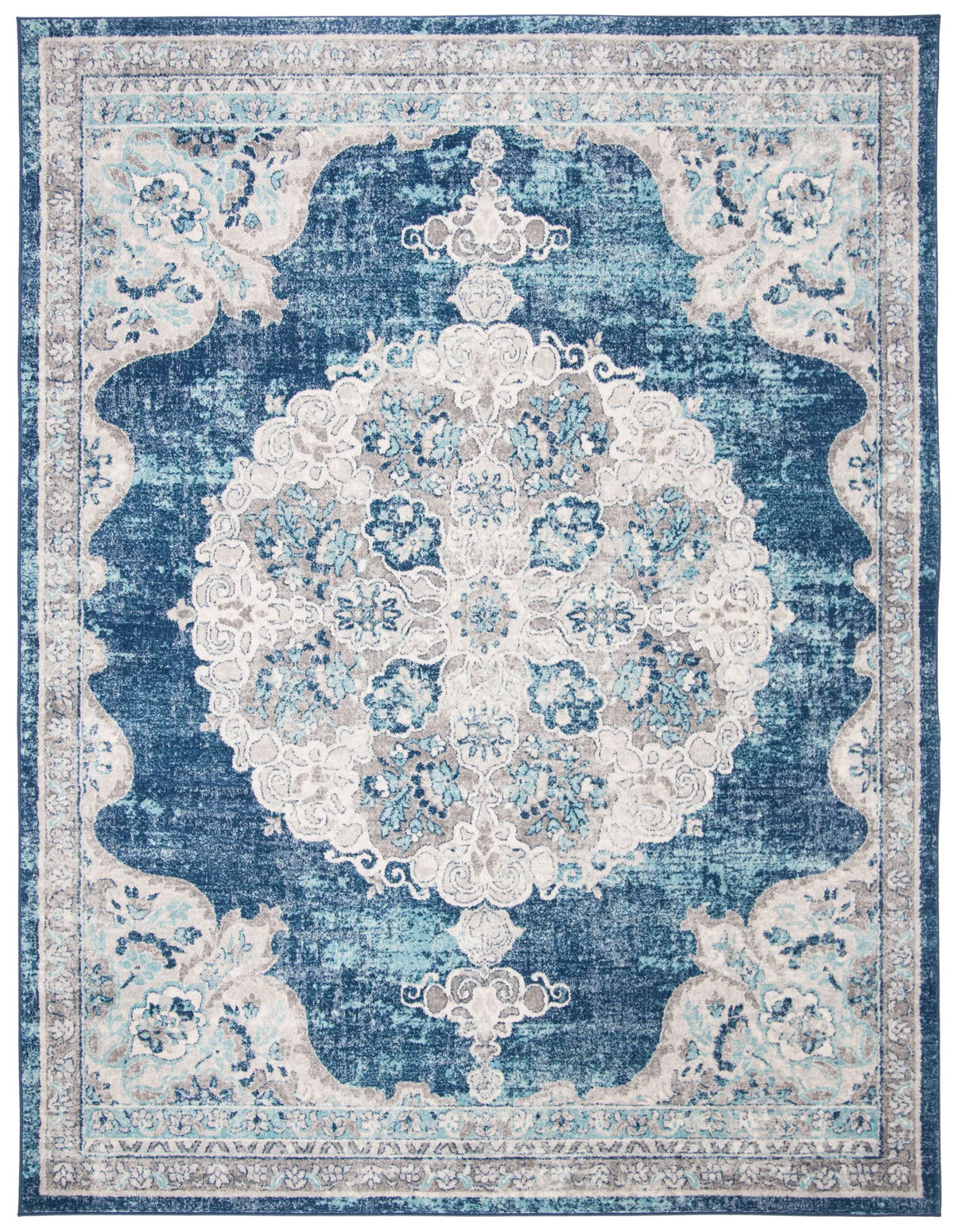 Safavieh Brentwood 10'-0" x 13'-0" Rug in Navy / Ivory
