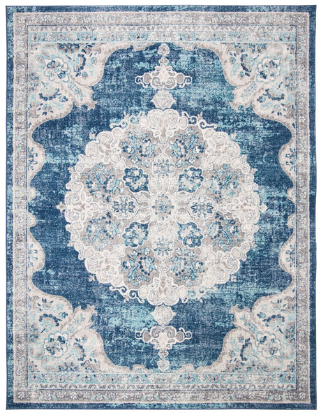 Safavieh Brentwood 10'-0" x 13'-0" Rug in Navy / Ivory