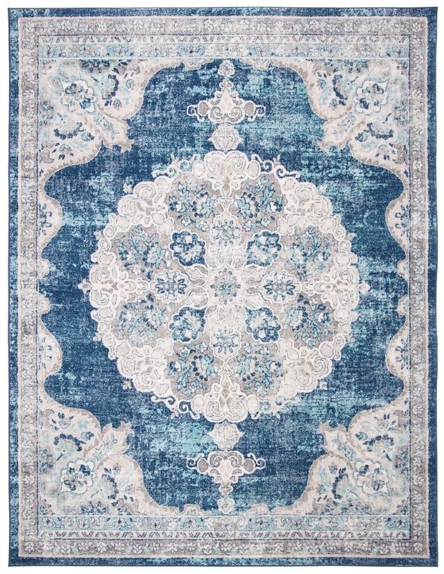 Safavieh Brentwood 10'-0" x 13'-0" Rug in Navy / Ivory