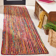 Safavieh Braided 2'-3" x 9'-0" Rug in Natural / Multi